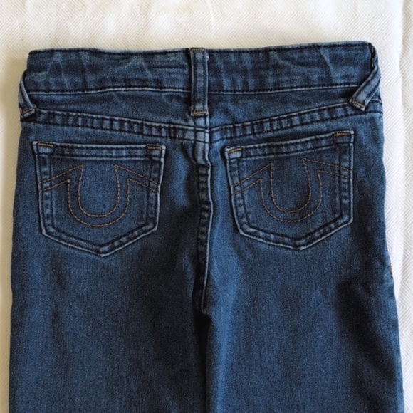 true religion soft & stretchy straight leg denim jeans 3T toddler unisex - Picture 9 of 10